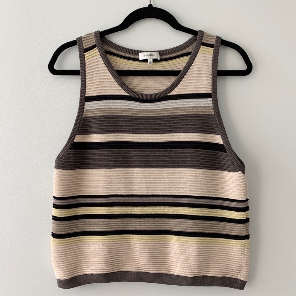 Aritzia Babaton Alrik Sleeveless Ribbed Knit Top